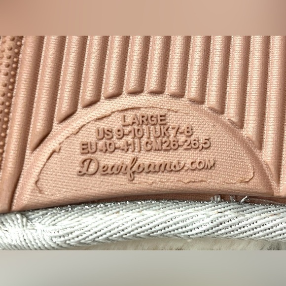 Dluxe by Dearfoams Plush Faux Fur “Super Mom” Slippers Size Large 9-10 - Picture 10 of 12